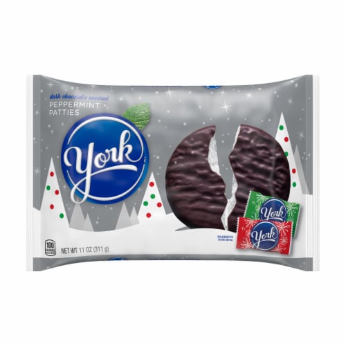 York Peppermint Patties Holiday Candy Miniatures Bag Perspective: front