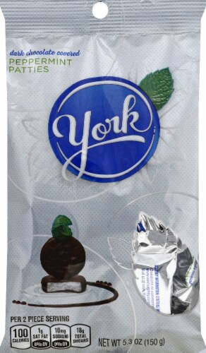 York Dark Chocolate Covered Peppermint Patties Perspective: front