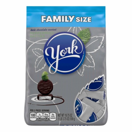 York Peppermint Patties Family Size Stand Up Bag Perspective: front
