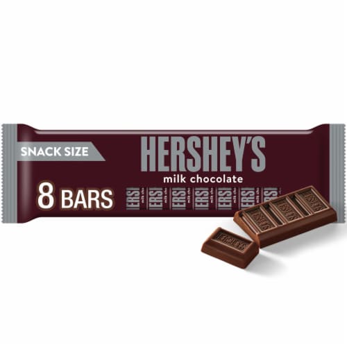 HERSHEY'S Milk Chocolate Snack Size Candy Bars, 8 ct / 0.45 oz - Kroger