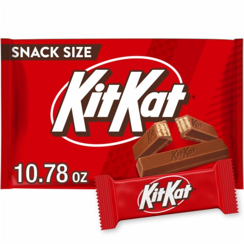 KIT KAT® Milk Chocolate Wafer Snack Size Christmas Candy Bag Perspective: front