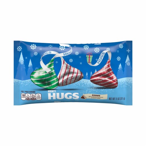 Hershey's Hugs Milk Chocolate and White Creme Kisses Holiday Candies Perspective: front
