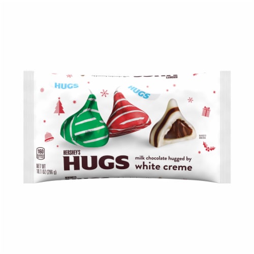 HERSHEY'S HUGS Milk Chocolate Hugged by White Creme Candy Christmas Bag, 1  bag / 10.1 oz - Fry's Food Stores