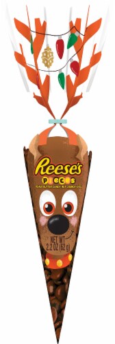 Reese's Holiday Pieces Reindeer Peanut Butter Candies Perspective: front