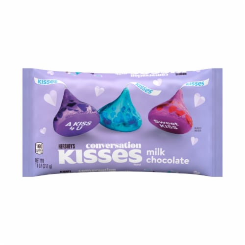 Hershey's Conversation Milk Chocolate Kisses Perspective: front