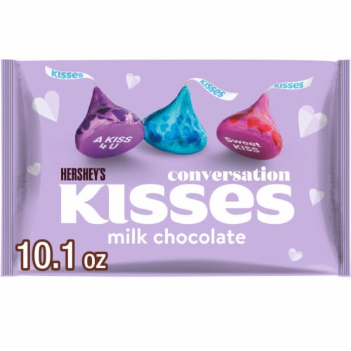 HERSHEY’S KISSES Milk Chocolate Conversation Valentine Candy Bag