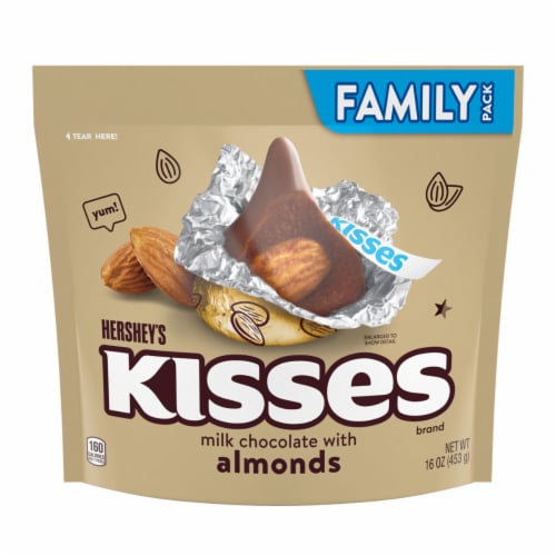 Hershey's Milk Chocolate Kisses With Almonds Perspective: front