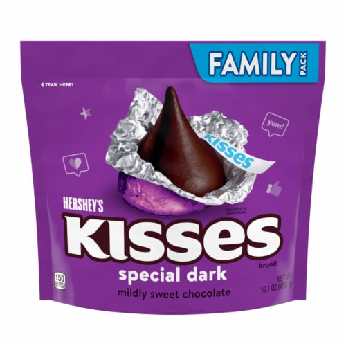 Hershey's Kisses Special Dark Mildly Sweet Chocolate Family Pack Perspective: front