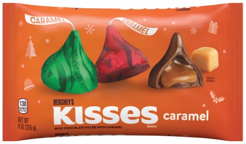 Hershey's Holiday Caramel Kisses Perspective: front