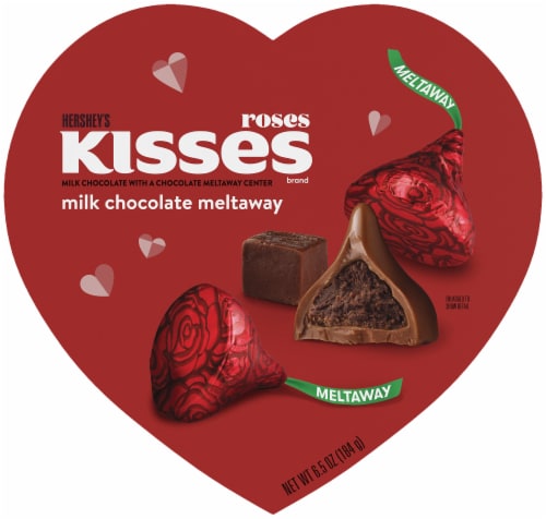 Hershey's Kisses Roses Milk Chocolate Meltaway Candy Perspective: front