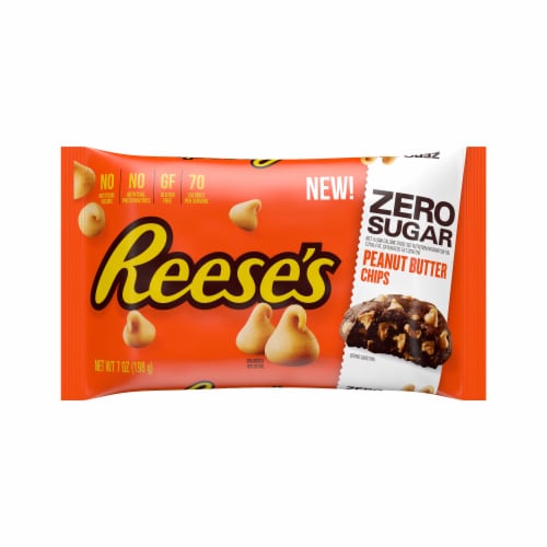 Reese's Zero Sugar Peanut Butter Chips Perspective: front