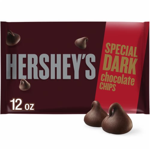 HERSHEY'S SPECIAL DARK Mildly Sweet Chocolate Baking Chips Bag Perspective: front
