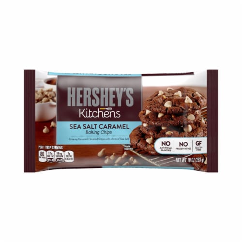 Hershey's Kitchens Sea Salt Caramel Baking Chips Perspective: front