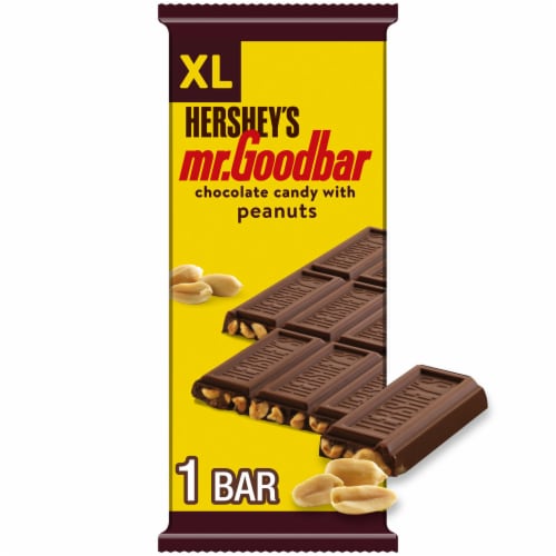 HERSHEY'S MR. GOODBAR Chocolate with Peanuts XL Candy Bar Perspective: front