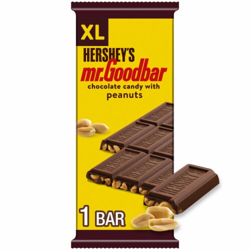 HERSHEY'S MR. GOODBAR Chocolate with Peanuts XL Candy Bar Perspective: front