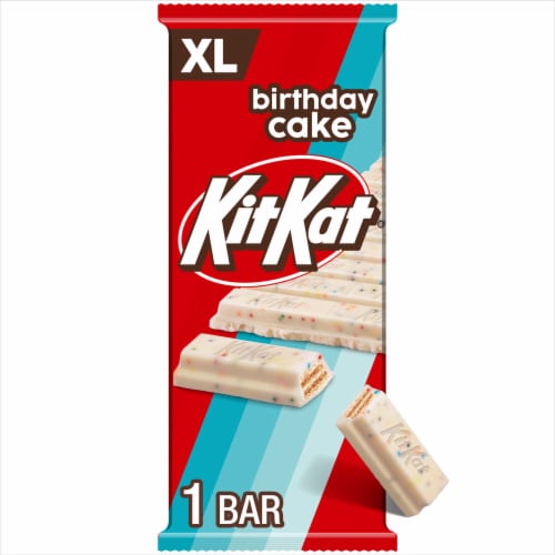 KIT KAT® Birthday Cake Flavored Wafer XL Candy Bar Perspective: front