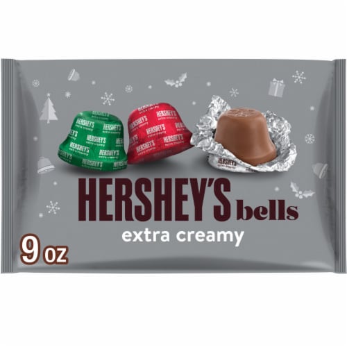 HERSHEY'S Milk Chocolate Bells Christmas Candy Bag, 9 oz Kroger