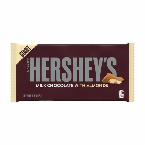 Hershey's Giant Milk Chocolate Bar with Almonds Perspective: front