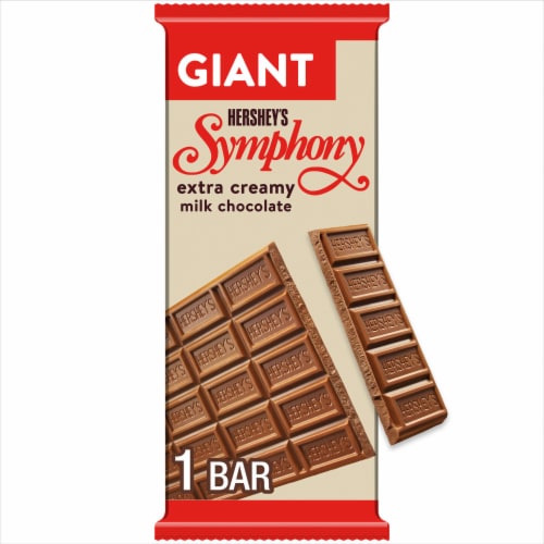 HERSHEY'S SYMPHONY Milk Chocolate Giant Candy Bar, 25 pcs / 7.37 oz ...