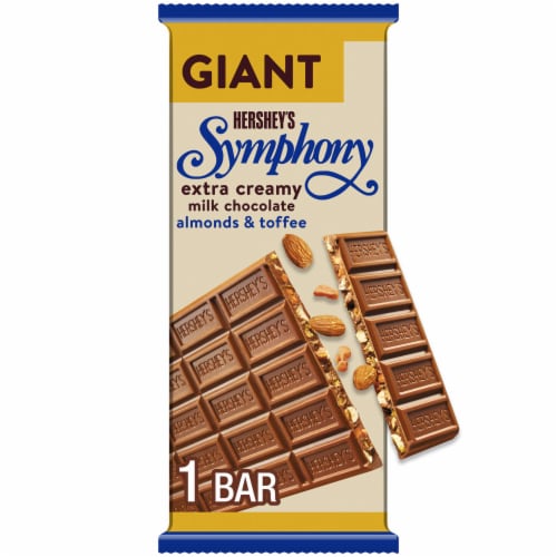 HERSHEY'S SYMPHONY Extra Creamy Milk Chocolate Almonds and Toffee Giant ...