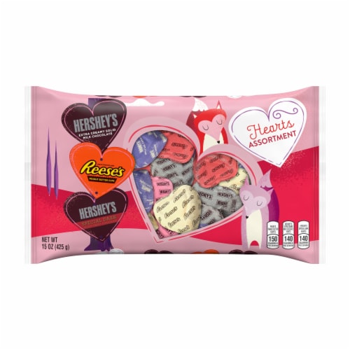 Hershey Valentine's Hearts Candy Assortment Perspective: front
