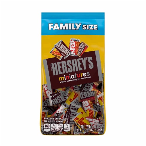 Hershey's Assorted Miniatures Family Size Candy Bag Perspective: front