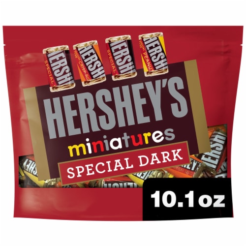 HERSHEY'S SPECIAL DARK Miniatures Assorted Dark Chocolate Candy Share Pack Perspective: front