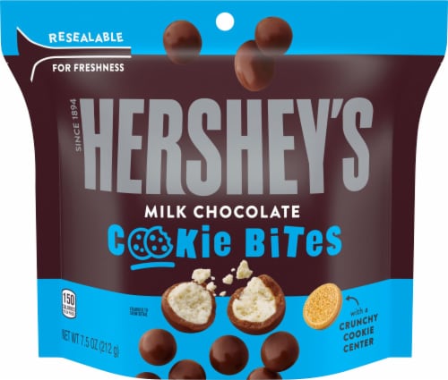 Hershey's Milk Chocolate Cookie Bites Perspective: front