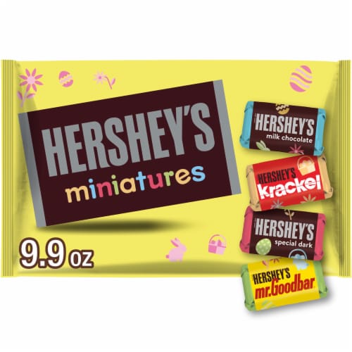 HERSHEY'S Miniatures Assorted Milk and Dark Chocolate Easter Candy Bag ...