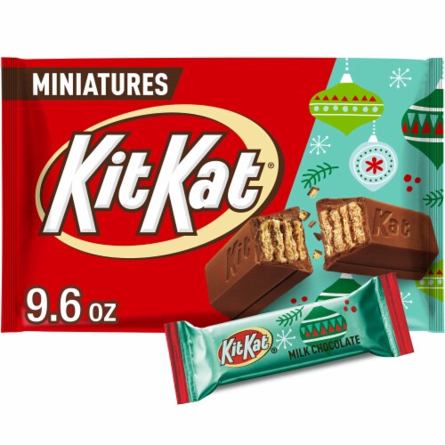 KIT KAT® Miniatures Milk Chocolate Wafer Christmas Candy Bag Perspective: front