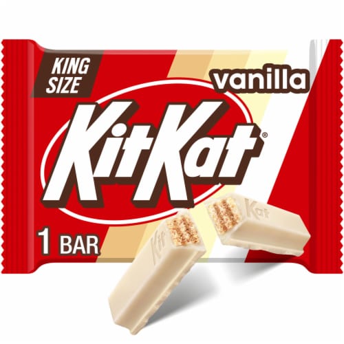 KIT KAT® Vanilla Flavored Wafer King Size Candy Bar Perspective: front