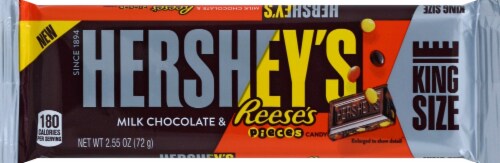 Hershey s Milk Chocolate Reese s Pieces King Size Candy Bar 2.55 oz Dillons Food Stores