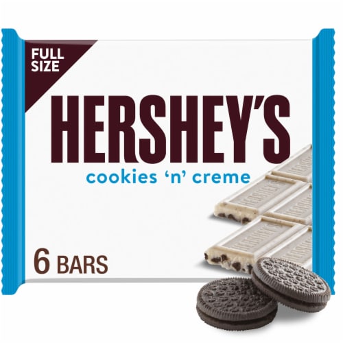 HERSHEY'S Cookies 'n' Creme Candy Bars Perspective: front