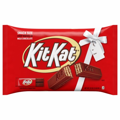 Kit Kat® Milk Chocolate Wafer Bars Holiday Candy Bag Perspective: front