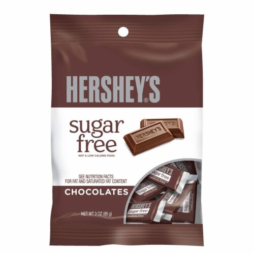 Hershey's Zero Sugar Chocolate Candy Bag Perspective: front