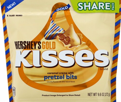 Hershey's Gold Kisses with Pretzel Bits Share Pack Perspective: front