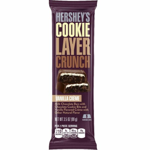 Hershey's Cookie Layer Crunch XL Vanilla Creme Bar Perspective: front