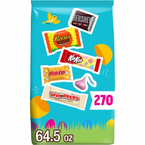 Hershey Assorted Flavored Easter Candy Bulk Bag Perspective: front
