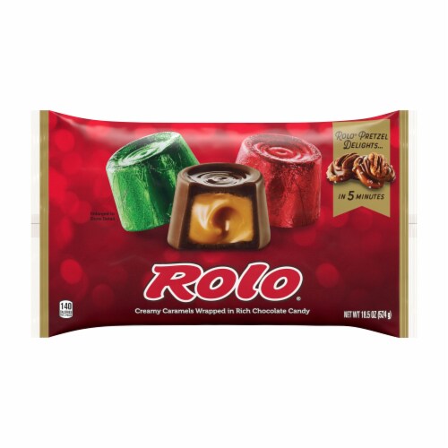 Rolo Creamy Caramel Chocolate Holiday Candy Perspective: front