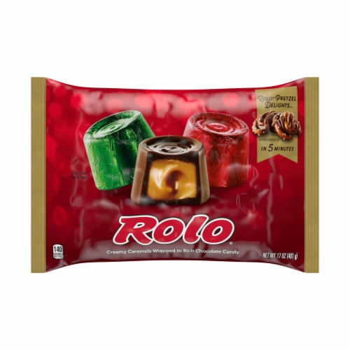 ROLO® Rich Chocolate Caramels Christmas Candy Bag Perspective: front