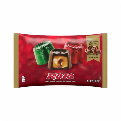 ROLO® Rich Chocolate Caramels Christmas Candy Bag Perspective: front