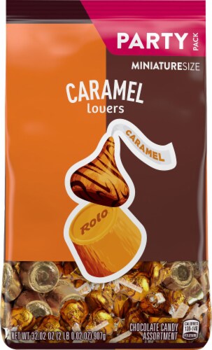 Hershey's Caramel Lovers Miniature Size Candy Assortment Perspective: front