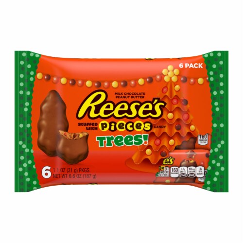 Reese's Peanut Butter Trees Stuffed with Reese's Pieces Candy Perspective: front