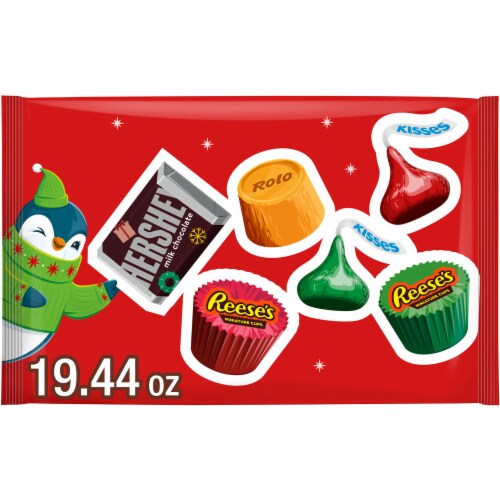 HERSHEY'S REESE'S and ROLO® Assorted Chocolate Christmas Candy Variety Bag Perspective: front