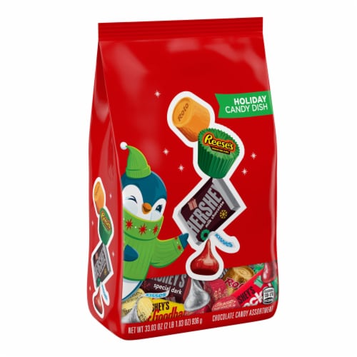 HERSHEY'S REESE'S and ROLO® Assorted Chocolate Christmas Candy Variety Bag Perspective: front