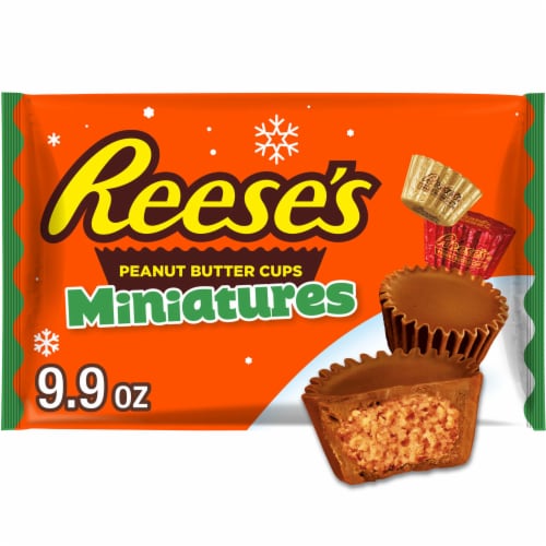 REESE'S Miniatures Milk Chocolate Peanut Butter Cups Candy Christmas Bag Perspective: front