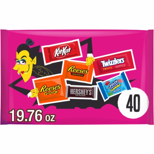 Hershey Assorted Flavored Halloween Candy Bag Perspective: front