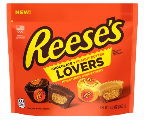 Reese’s Peanut Butter Cup Miniatures Assortment Stand Up Bag Perspective: front