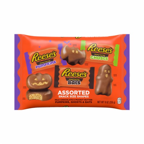 REESE’S Milk Chocolate Peanut Butter Snack Size Halloween Candy Variety Bag