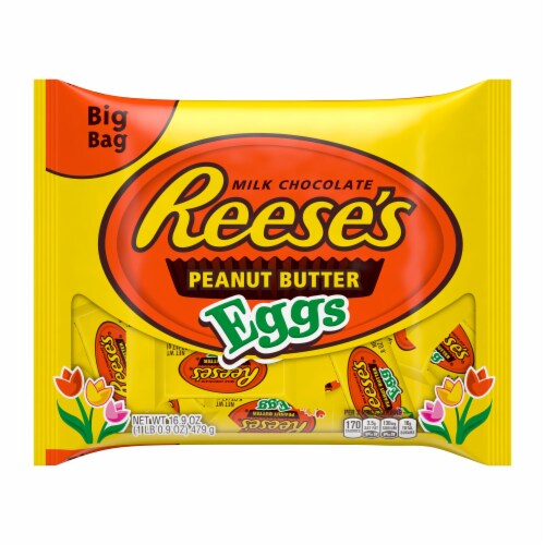 Reese's Milk Chocolate Peanut Butter Eggs Big Bag Perspective: front
